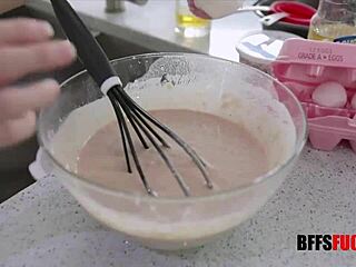 hey master watch three hot teen girls shake booties while baking in kitchen gangbang