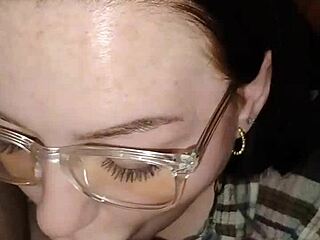 Horny slut gags on monster cock fucks wildly choking into massive creampie