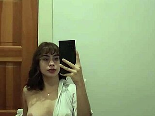 Petite College Tease Strips Close-Up Sultrily