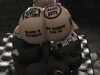 white snow bunny eagerly rides fat cock in roblox studio