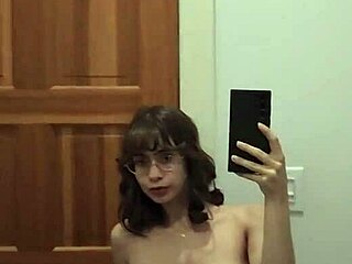 Petite College Tease Strips Close-Up Sultrily