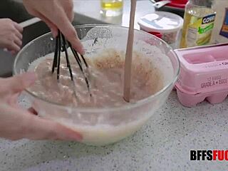 hey master watch three hot teen girls shake booties while baking in kitchen gangbang