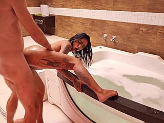 hot brunette screams from huge dick anal creampie in live chat