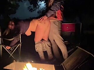 risky public camping pussy tease to get caught