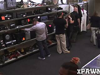 Broke Milf Bargains Big Cock in Pawnshop