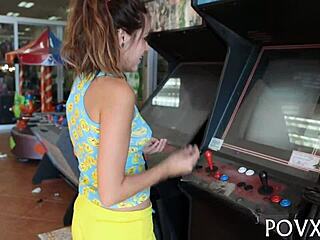 zoe foxx slurps cock roughly in hardcore pov teen fuck