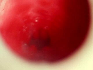 oiled fuck doll anal creampie machine fills pussy cumshot orgasm closeup