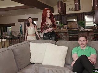 latin tgirl ariel demure bareback fucks couple lovers