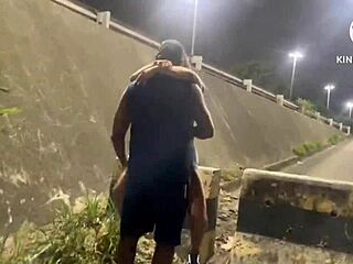 wife cheats cuck with huge black cock roadside