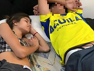 unplanned sex sharing bed with sexy tanned latina stepsis full story