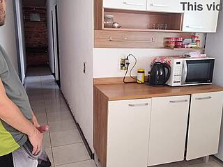 Risky Fuck With Best Friend's Wife While He Showers