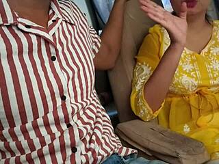 public car flash turns into risky boob tease and dirty fingering