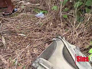 Nigerian Ebony Threesome Strangers Pound Pussy Outdoor Hardcore