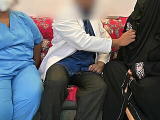 Doctor Nurse Muslim Patient Handjob Threesome Tease
