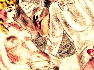 vintage retro scenes capture antique erotic passion