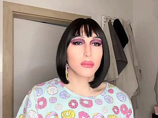 Sissy Boy Takes Merciless Bareback Anal from Mature Shemale