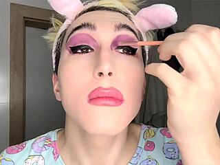 Sissy Boy Takes Merciless Bareback Anal from Mature Shemale