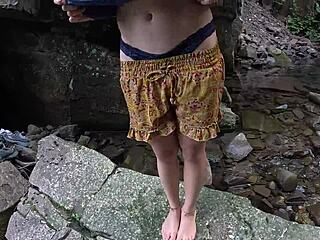 Perfect Amateur Bunny Strips Juicy Ass Outdoor Arousal