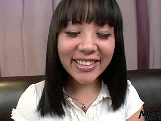 black haired amateur milf slurps cock for massive facial cumshot