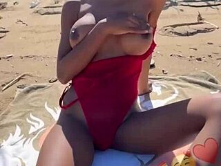 found a hung black guy on beach and swallowed his load