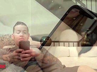 gorgeous babe moans wildly during intense sideways sofa pounding