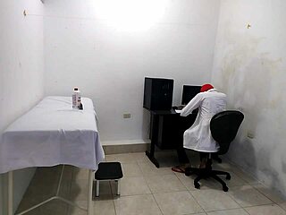 perverted doctor jerks off after cute patient exam