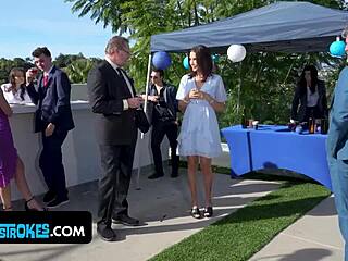 hot gal ritchie and step bro parody turns into hardcore group fuck fest