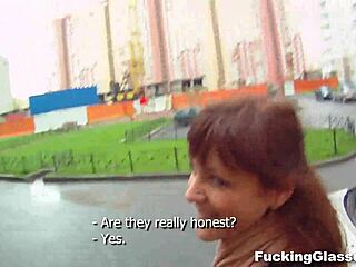 skinny glasses teen rina bends over stairway for hardcore pounding