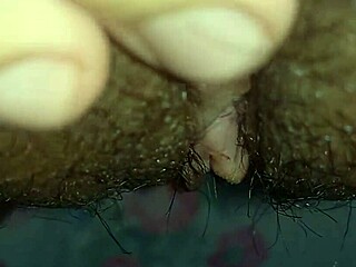 latina teases pulsing clit in softcore display