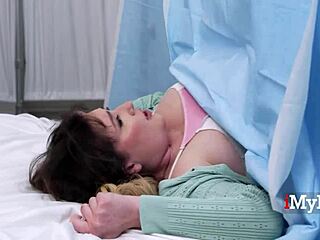 Wife grips doc's cock tight with her pussy