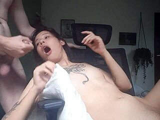 sloppy deepthroat gagging latina slut chokes on monster cock begging more