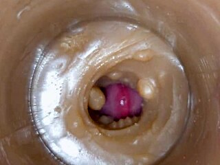 Huge cum explosion floods pussy toy in creamy asmr close-up blast!