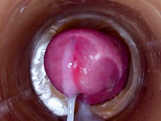 Huge cum explosion floods pussy toy in creamy asmr close-up blast!