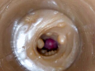 Huge cum explosion floods pussy toy in creamy asmr close-up blast!