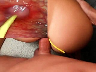 wanna see the camera shoved deep in her ass for that gaping anal creampie?