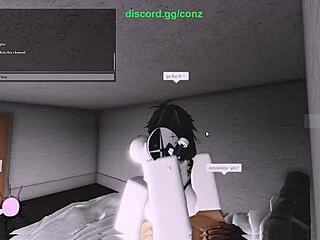 she plays roblox while getting roughly fucked