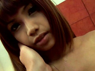 sexy tranny nay strokes tiny cock while ass gets balls-deep wrecked