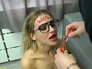 sexy whore's tight asshole stretched destroyed by extreme monster cock facefuck