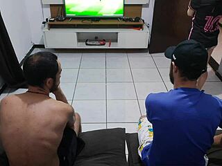 Hubby lost bet so I fuck his friend right in front of him