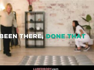 sexy oiled charlie valentine teases evan stone's monster cock in nuru massage