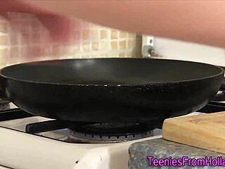 Beautiful blonde teen 18+ takes deepthroat facial cumshot