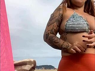 beach pussy swollen and dripping wet!