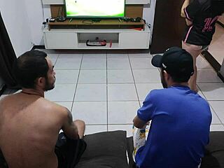 Hubby lost bet so I fuck his friend right in front of him