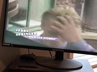 Jerry Springer wild lesbian kissing frenzy