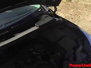 leashed slut bent over doggystyle rough pounded in garage fantasy 😈🍑🔥 full aggressive ride!