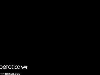 brunette isabela chrystin in lingerie heels teases pussy solo vr