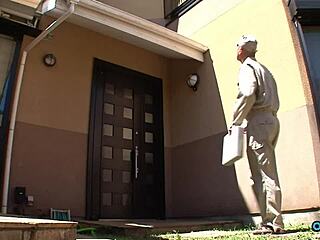 Asian Housewife Dominates Clumsy Delivery Boy to Explosive Orgasm