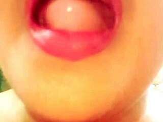 chubby indian teen gags on monster cock pov