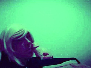 veronica's shemale ass shakes in solo dildo training 😈