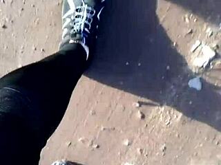 new barefoot shoes make me horny outdoors! 👟😈